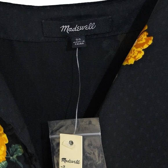 MADEWELL NWT Button Front Slip Dress Size 00 - Picture 9 of 9